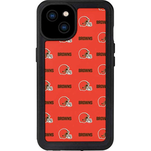 NFL Cleveland Browns Blitz Series iPhone 15 Plus Waterproof Case